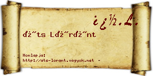 Áts Lóránt névjegykártya