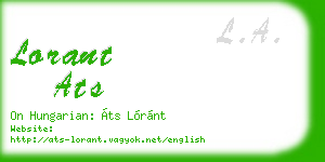 lorant ats business card